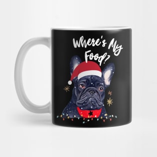 Adorable Blue French Bulldog Puppy in Christmas Costume Food Christmas Foodie Mug